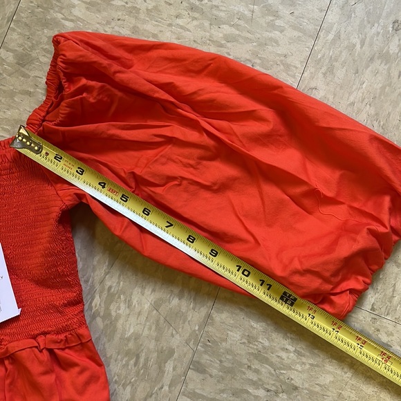 NWT Free Assembly Women's Smocked Midi Dress with Convertible Sleeves - Picture 8 of 10